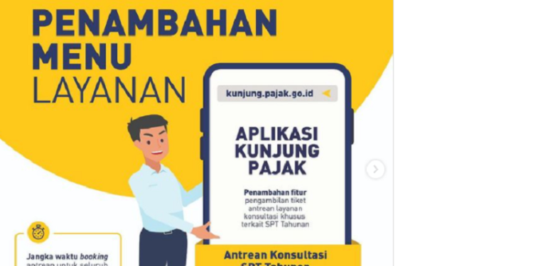 Konsultasi di Kantor Pajak, Ambil Nomor Antrean Aplikasi Kunjung Pajak