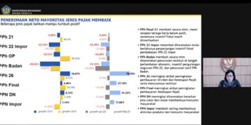 Februari 2021, Penerimaan Pajak Penghasilan Orang Pribadi Minus 12,51%