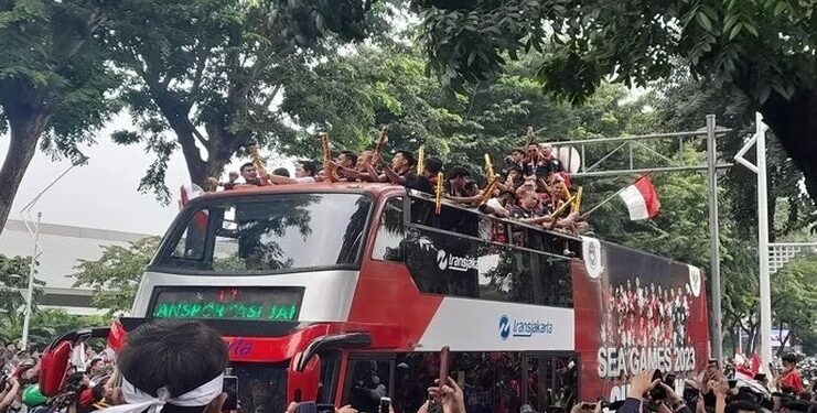 Pawai Timnas SEA Games 2023 Apresiasi Para Atlet
