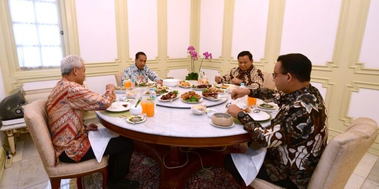 Presiden Jokowi Makan Siang Bareng Para Capres, Jaga Netralitas Pilpres 2024