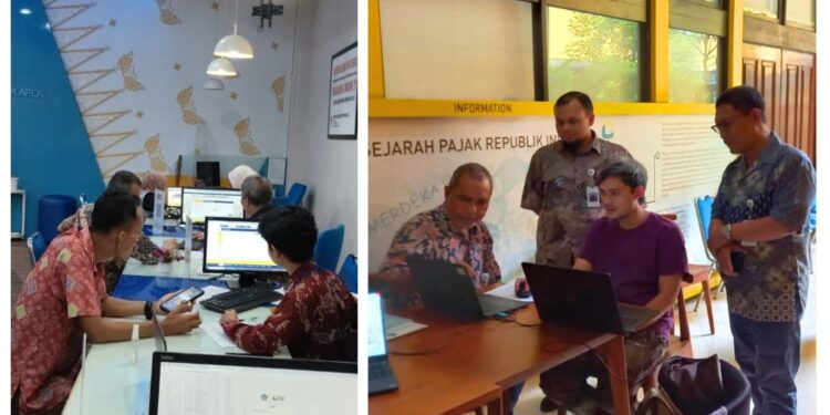 PKN STAN Dampingi Wajib Pajak Lapor SPT Tahunan di KPP Madya Pondok Aren