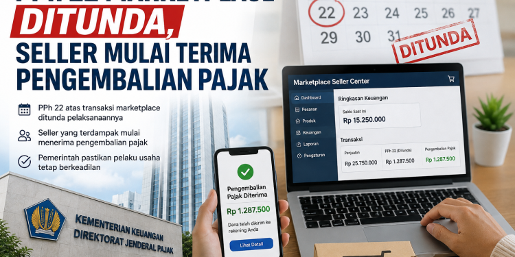 PPh 22 Marketplace Ditunda, Seller Mulai Terima Pengembalian Pajak