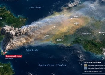 Abu Vulkanik Anak Krakatau Sampai Jakarta-Depok, Warga Agar Pakai Masker